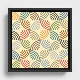 Curve Mixed Up Design Framed Canvas