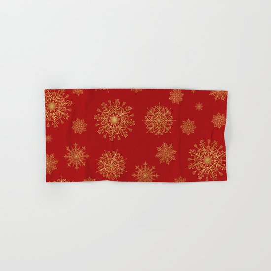 Assorted Golden Snowflakes Hand & Bath Towel