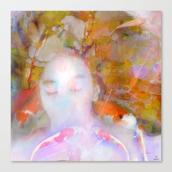 Sleeping with fish Canvas Print