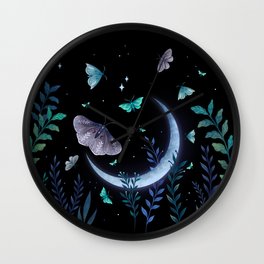 Moth Garden Wall Clock