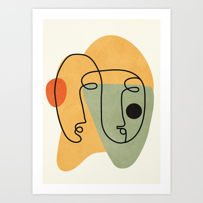 Abstract Faces 19 Art Print