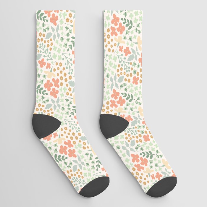 Tiny Floral Pattern Socks