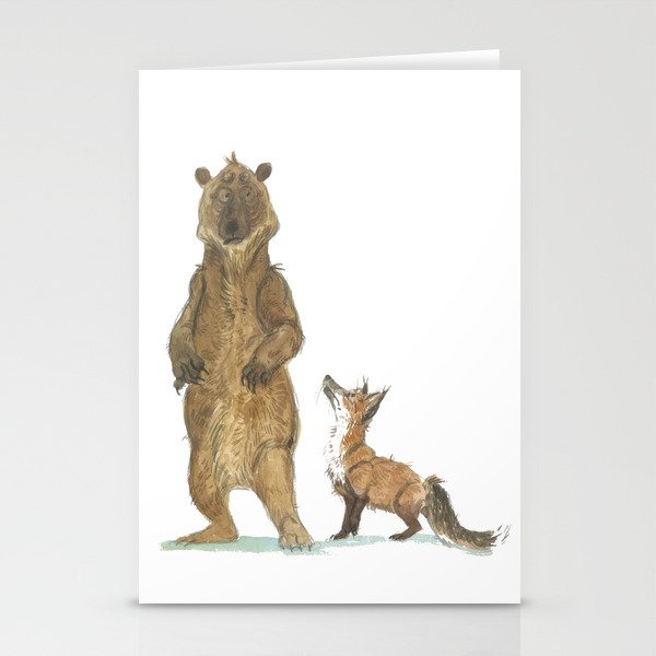 Bear and Fox Stationery Cards