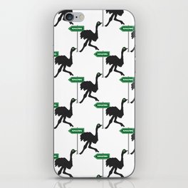 No Adulting Today Ostrich Humorous Design iPhone Skin