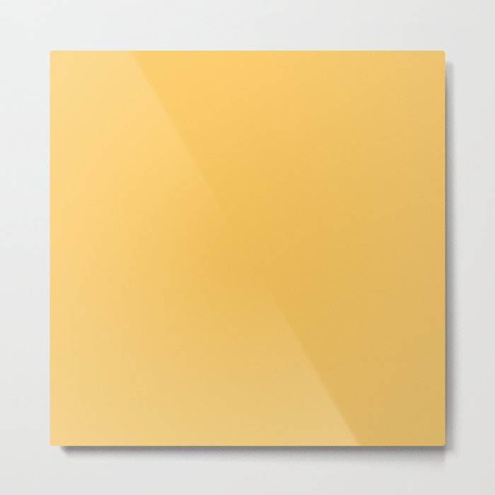 SAMOAN SUN SOLID COLOR. Plain Yellow   Metal Print
