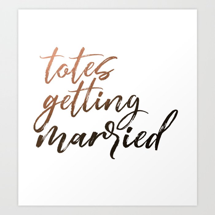 Totes Getting Married Sunset Art Print