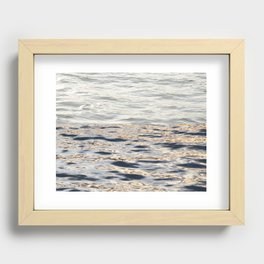 Silver to Blue and Gold | Gold Recessed Framed Print
