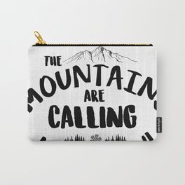 Mountains Are Calling Let it Snow Grand Targhee blk Carry-All Pouch