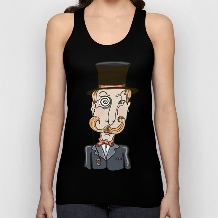 mustachioed man in a pince-nez and the cylinder Tank Top