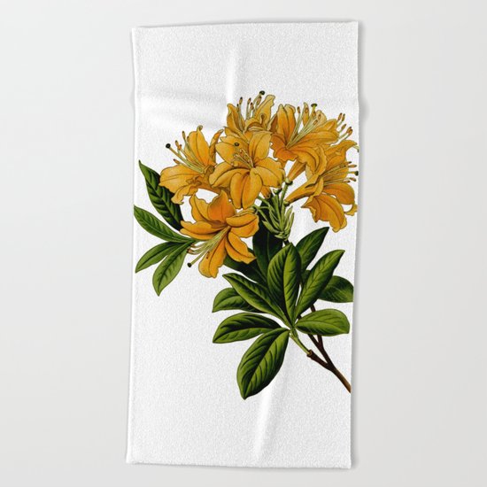 Herbal Flowers Beach Towel