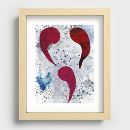 Triple Comma Club Painting Recessed Framed Print