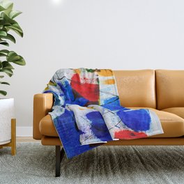 Mid Century Abstract Painting Throw Blanket