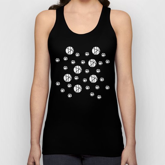 Broken Orbs (WhiteOnGray) Unisex Tank Top