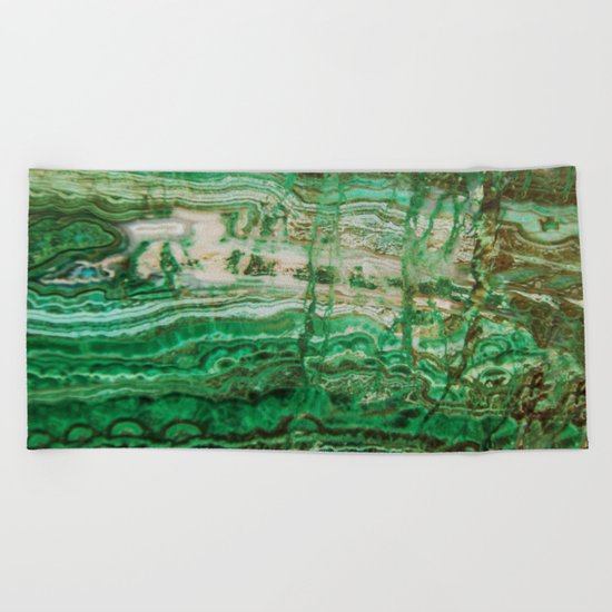 MINERAL BEAUTY - MALACHITE Beach Towel