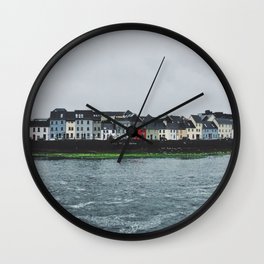 Galway Wall Clock | Longwalk, Digital Manipulation, Ireland, Digital, Bay, Color, Photo, Colorful, Water, Green 