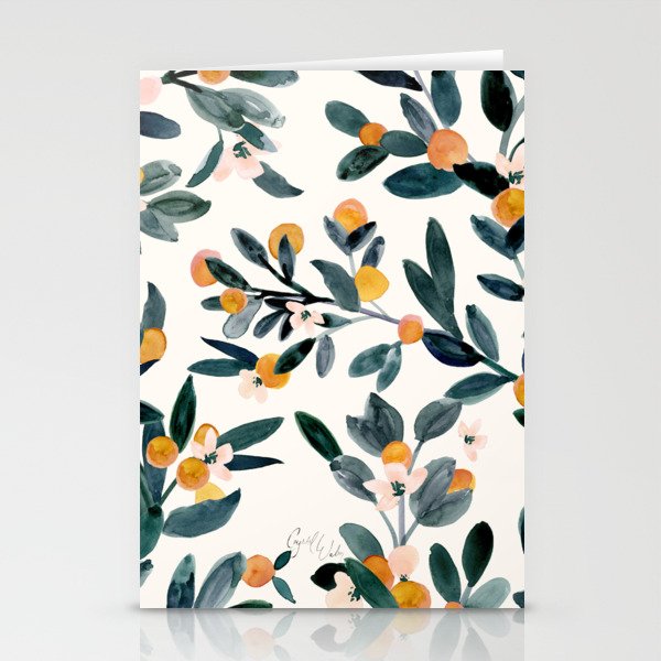 Clementine Sprigs Stationery Cards