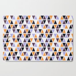 Tribal triangles grid mosaic tiles lines vintage seamless pattern. Colorful triangle tiles geometric background. Decorative triangular shapes grid. Geometric polygon elements ethnic print.  Cutting Board