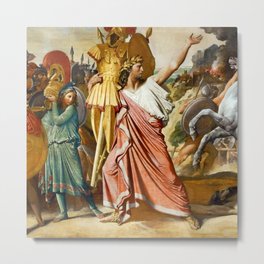 Jean-Auguste-Dominique Ingres "Romulus' Victory Over Acron (Romulus, Conqueror of Acron)" Metal Print