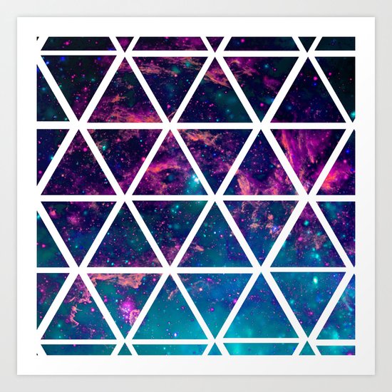 GALAXY TRIANGLES Art Print