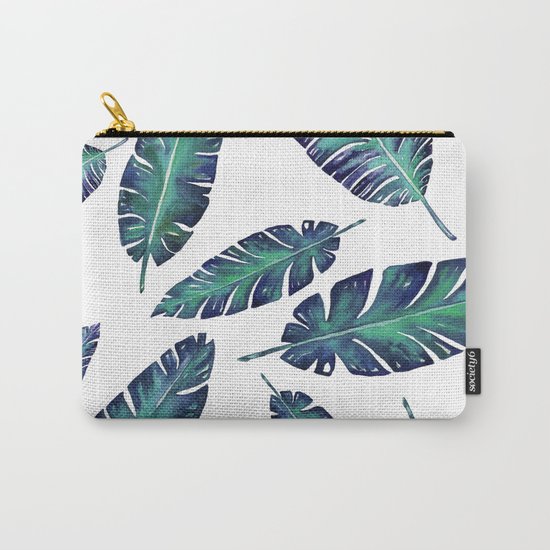 Watercolor garden leaves Carry-All Pouch