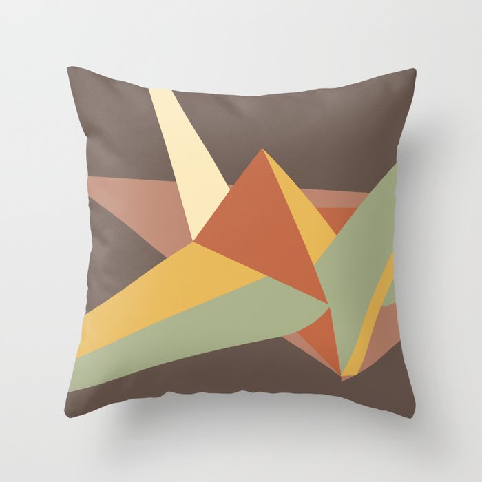 Abstract Crane Throw Pillow