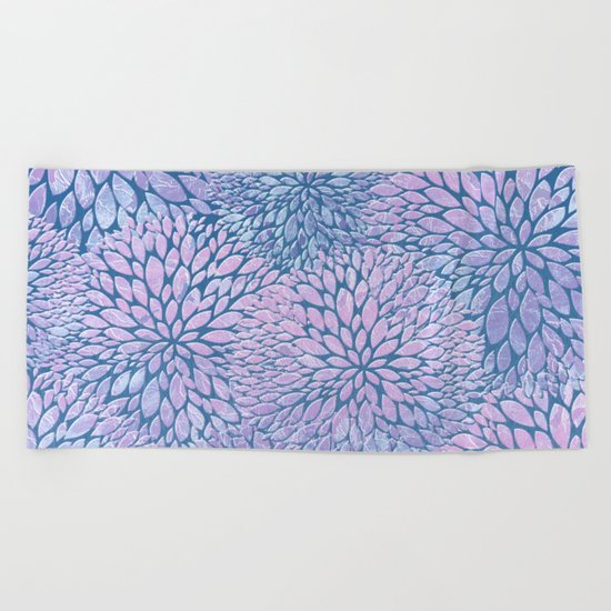 Frozen Petals Beach Towel