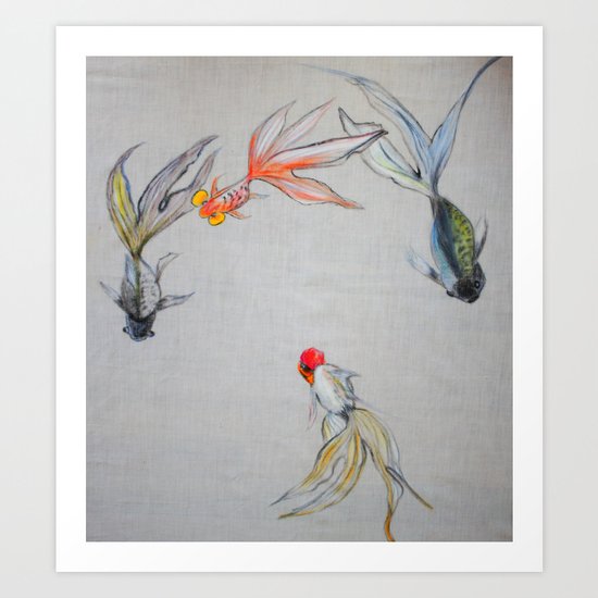 Goldfish Pond (close up #8) Art Print