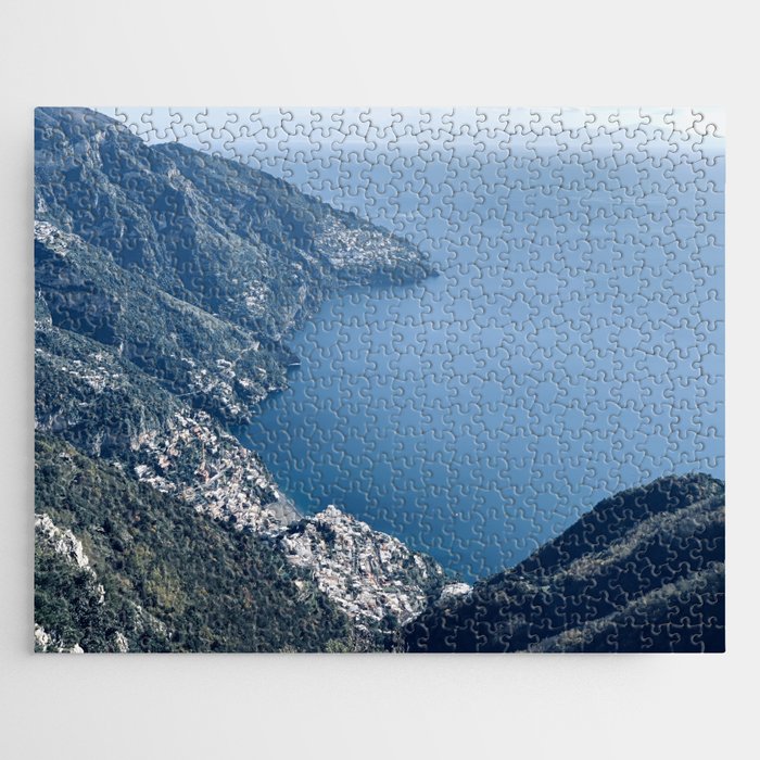 Poster Positano Italy Landscape From The Top Of Comune Mountain Jigsaw Puzzle