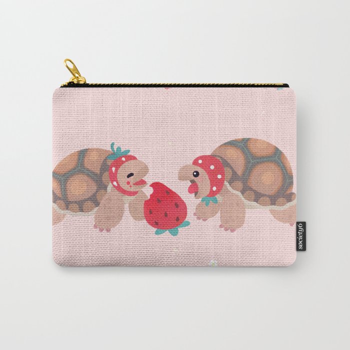 Tortoises love strawberries Carry-All Pouch