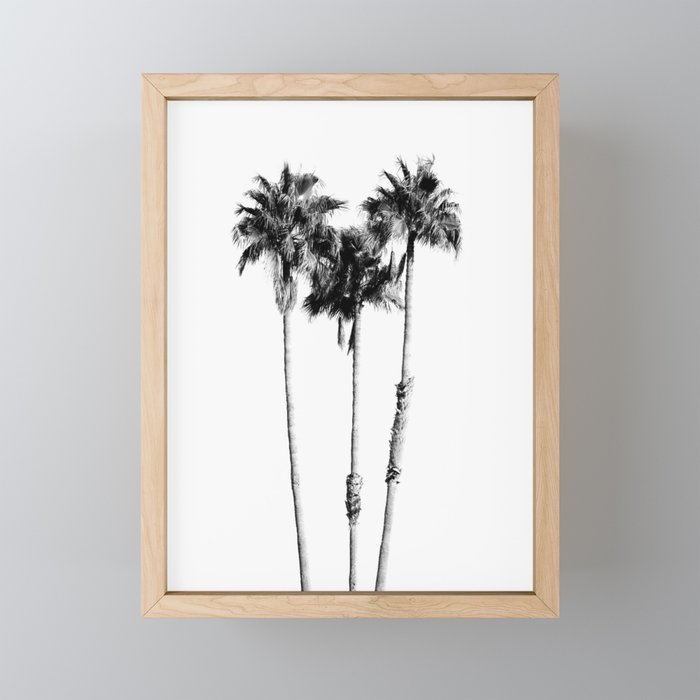 Palm Trees Black & White Vibes #7 #wall #decor #art #society6 Framed Mini Art Print