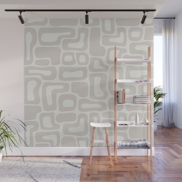 Retro Mid Century Modern Abstract composition 432 Wall Mural