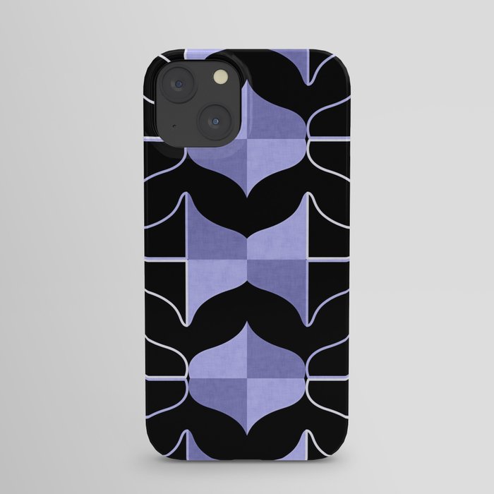 WHALE SONG Midcentury Modern Geometry Very Peri iPhone Case