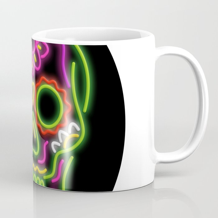 Sugar Skull Oval Neon Sign Coffee Mug