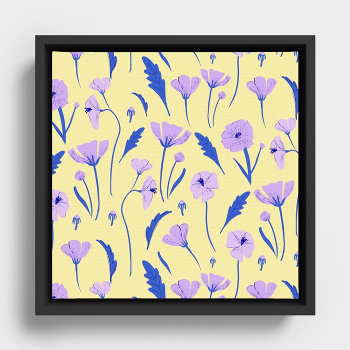 Be Your Own Yellow Flower Garden Framed Canvas