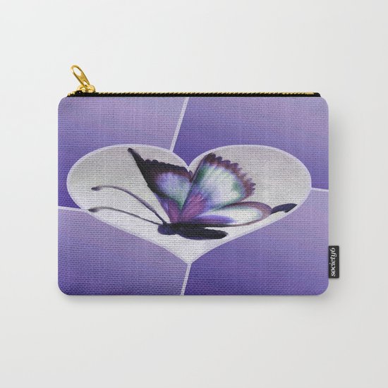 Butterfly Love - Purple Carry-All Pouch