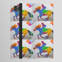 Colorful Horse and Rider Pop Y2K  iPad Folio Case