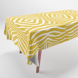 Zebra Wild Animal Print 722 Yellow Tablecloth