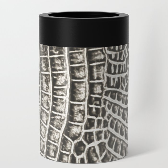Black And White Alligator Skin Can Cooler