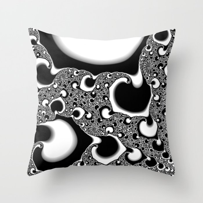 abstract black and white print Throw Pillow by DigitalCL Society6