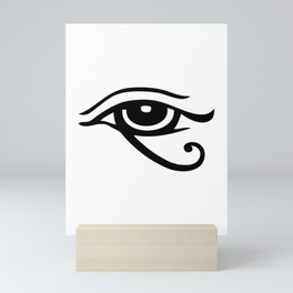 Egyptian Eye of Horus. BLACK. Mini Art Print