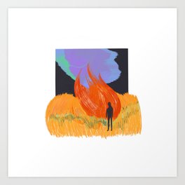 A Growing Fire Art Print