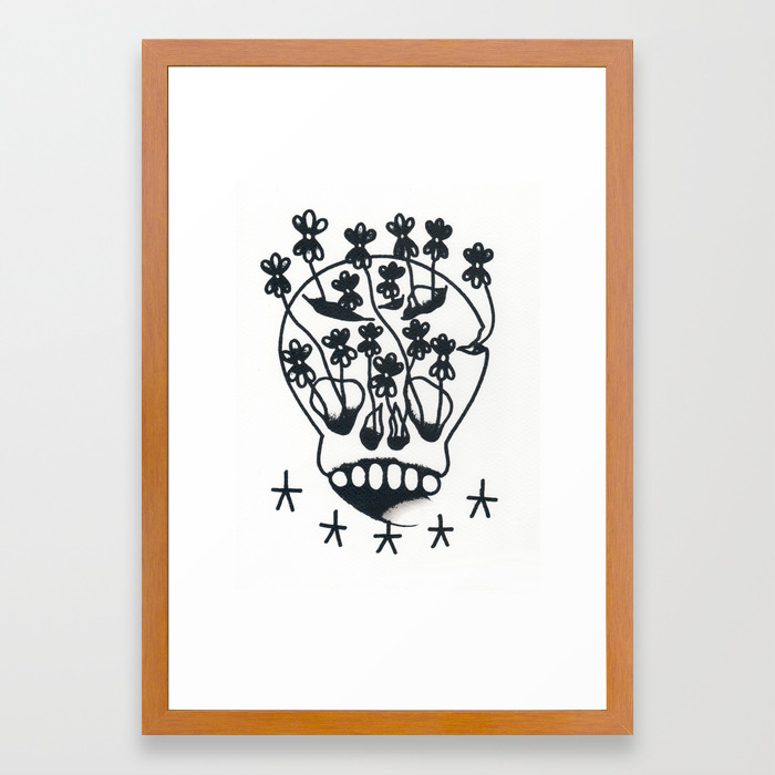 Traditional Skull Tattoo Flash Framed Art Print By Gemmataylor Society6 Eagle snake skull traditional tattoo flash painting original vintage. society6