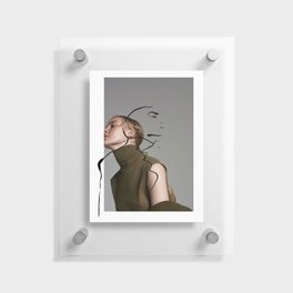 Thoughts - Woman Portrait - Collage - Fine Art  Floating Acrylic Print