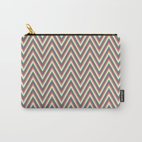 Retro chevron Carry-All Pouch