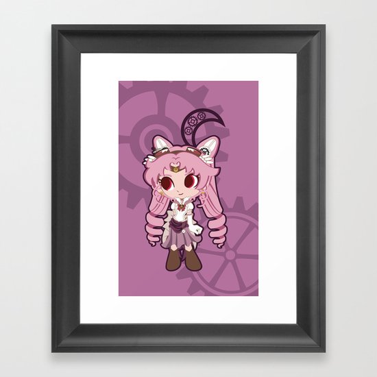 Steampunk Chibimoon - Sailor Moon Framed Art Print