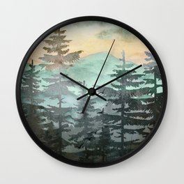 Pine Trees Wall Clock