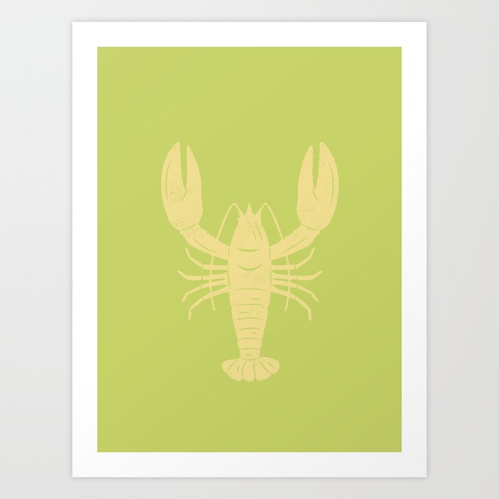 Lime lobster Art Print