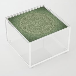 Bohemian Mandala Image Green Acrylic Box
