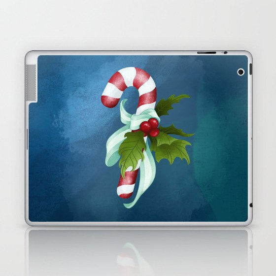Christmas Night Candy Cane Laptop & iPad Skin