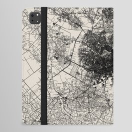 Saigon, Vietnam - Black & White City Map - mancave, world, cup, asia, maps, canvas, state, vintage iPad Folio Case